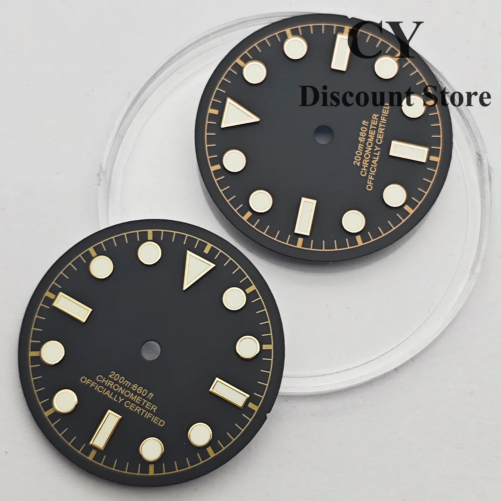 RICHUS 28.5mm Luminous Watch Dial for NH35 NH36 ETA2824 Miyota82-DG Movement Waterproof Mod Parts with Luminous Markers 200m