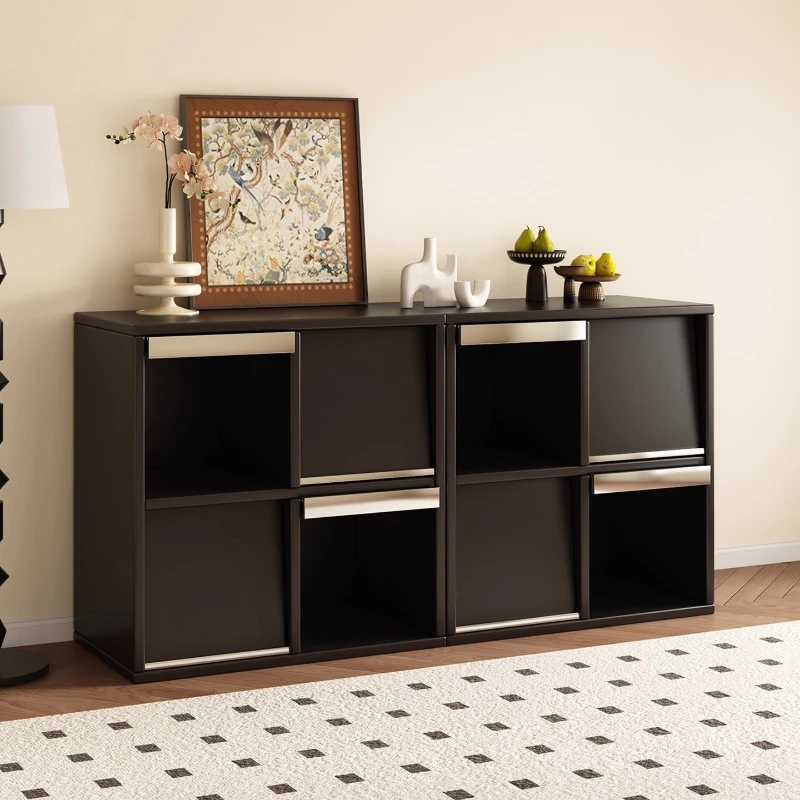 libreria-retro-mobile-a-colonna-dall'incasso-fino-al-soffitto-armadietto-integrato-contro-la-parete-mobile-combinato-con-ante-a-ribaltamento