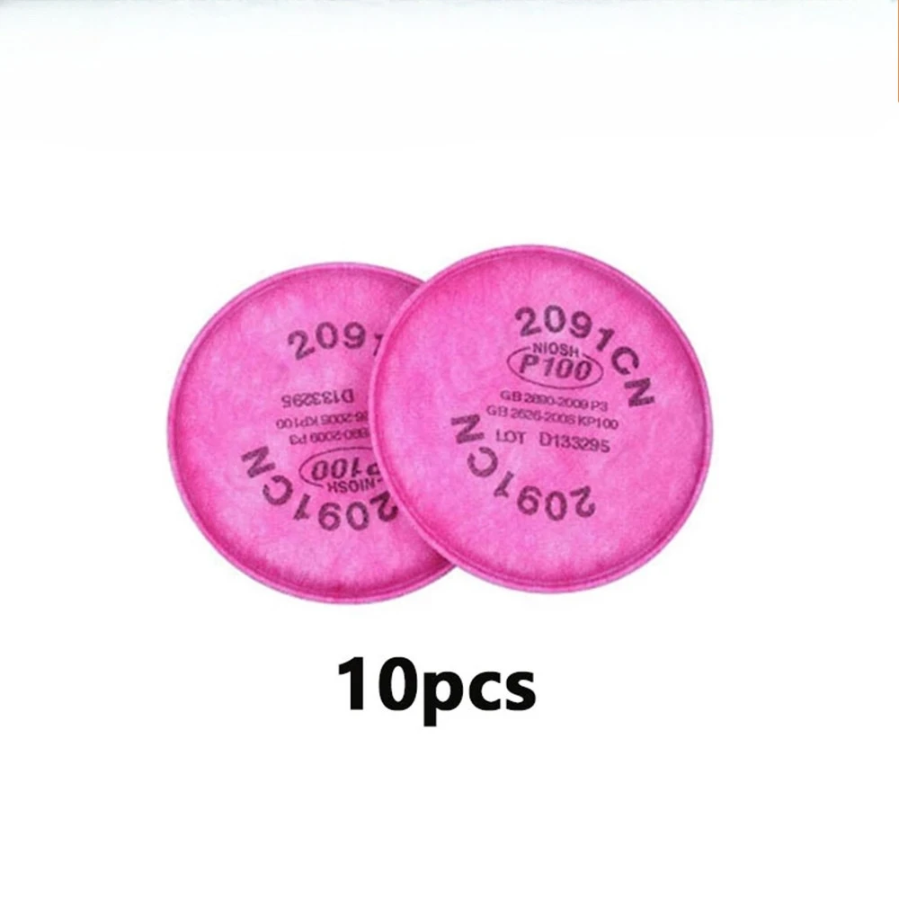 10 قطعة 2091/2097 مرشح الجسيمات P100 ل 6200/6800/7502 قناع الغاز حماية الجهاز التنفسي #4