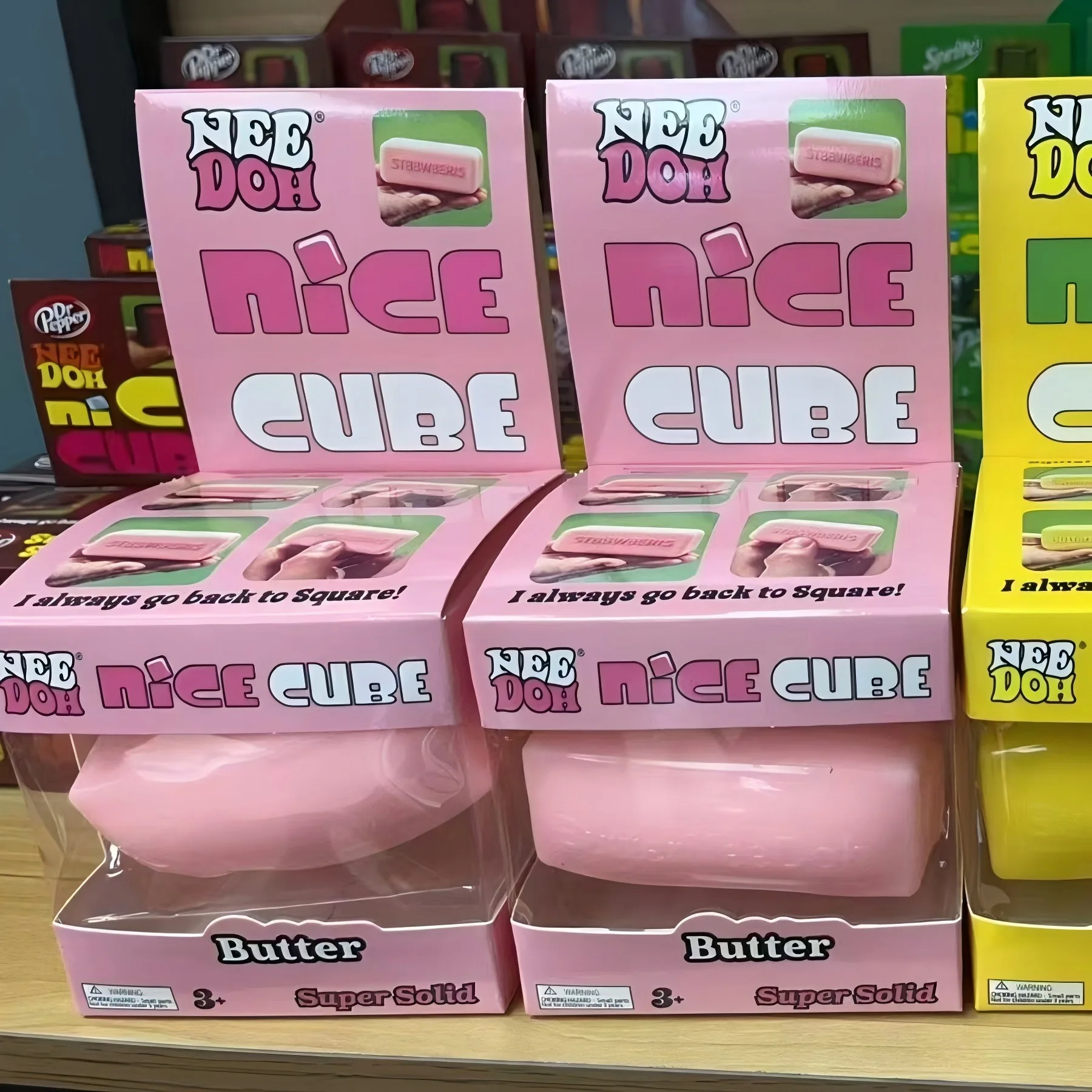 

Nee Doh Nice Cube Butter Squish Toy Flour Filled Squeeze Fidget Toy Anti Stress Soft Squishy Decompression Gift for Adults Kids