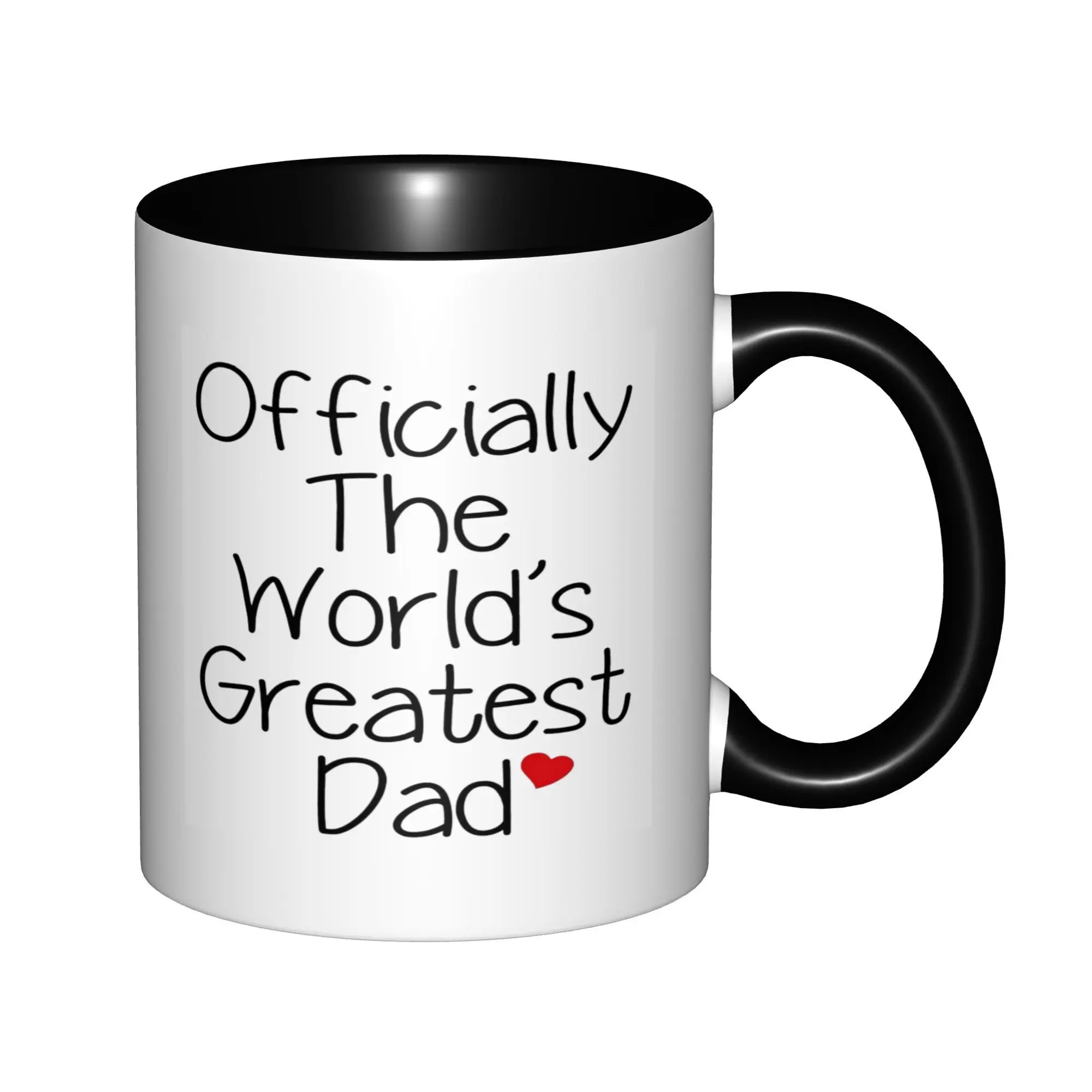 

Funny Officially The World's Greatest Dad Mugs With Black Handle Birthday Coffee Mugs Ceramic Tea Cups 11oz