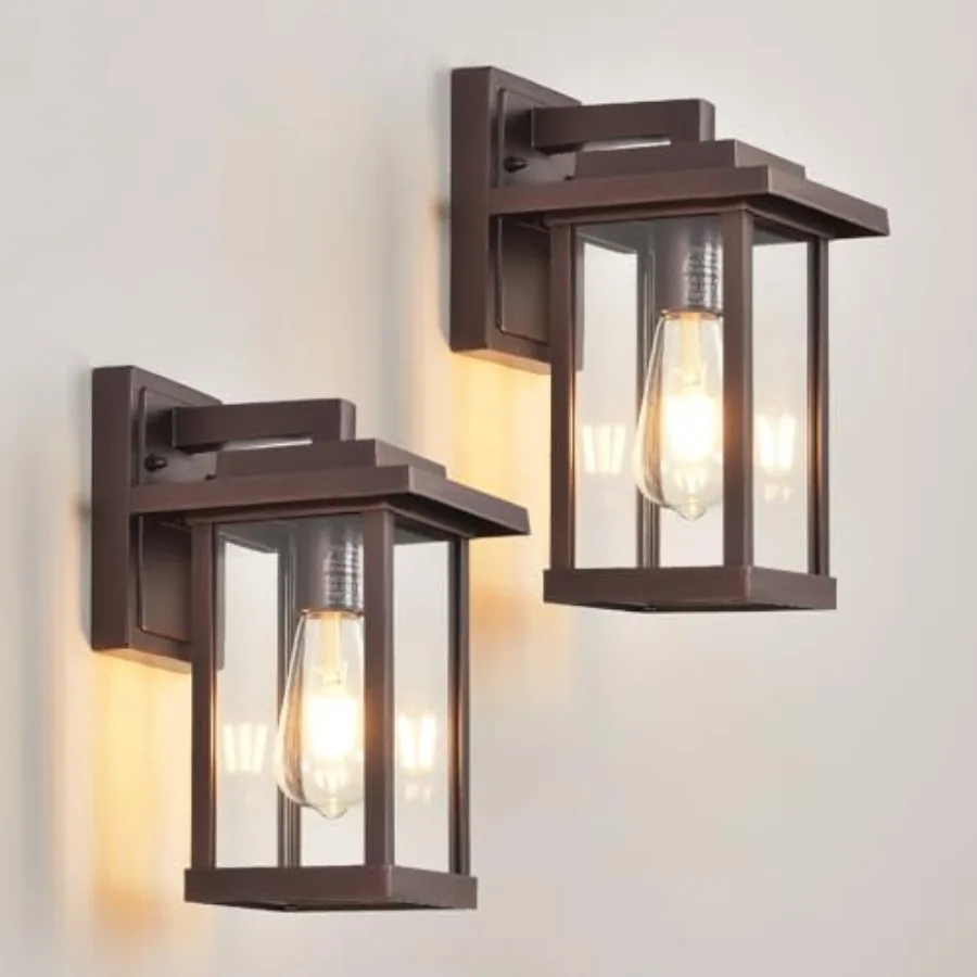 

Exterior Light Fixtures 2 Pack Modern Outdoor Wall Lanterns Farmhouse Outdoor Porch Light for House Patio Front Door Entryway