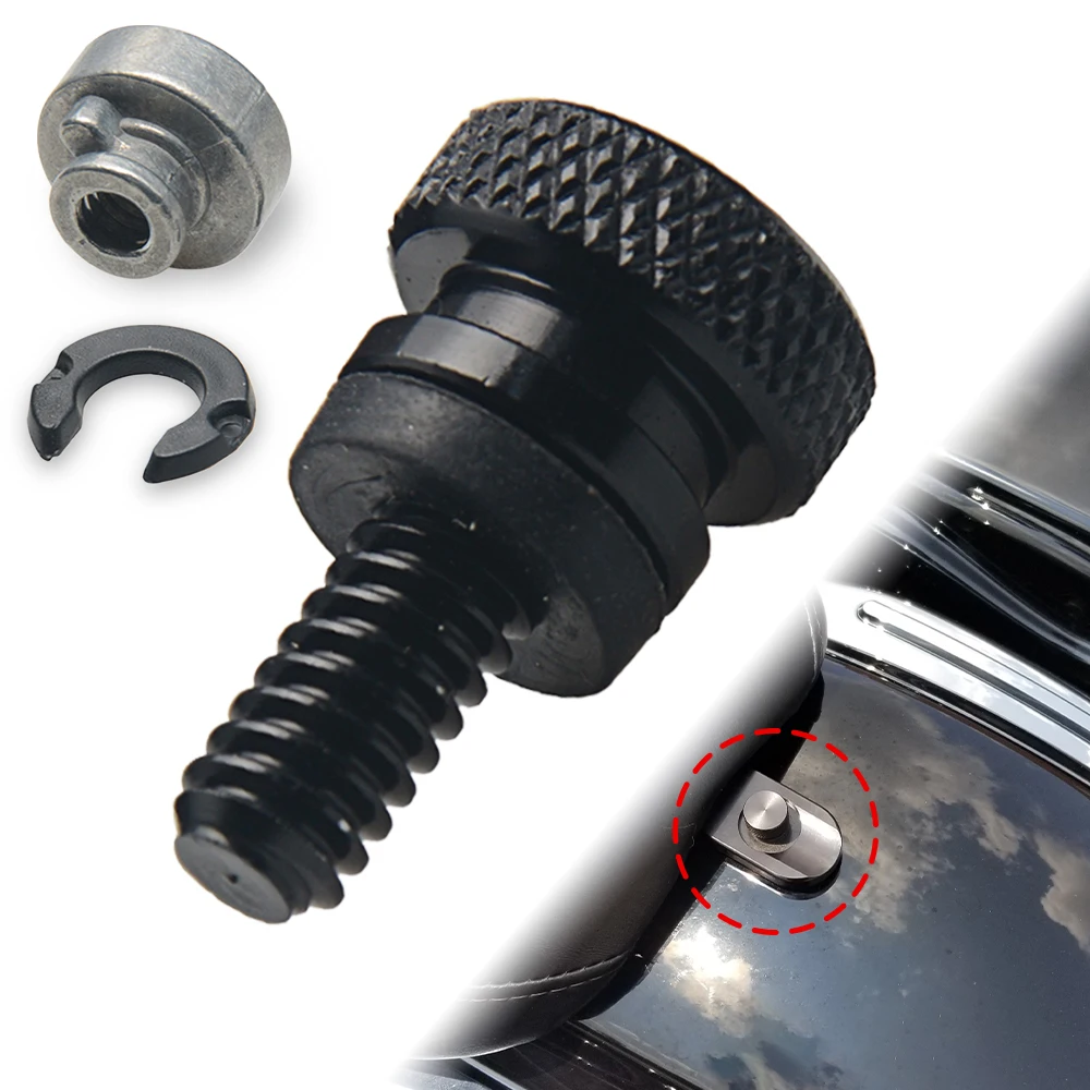 

Black Motorcycle Seat Bolt Tab Screw Fits For Harley Touring Road King Street Glide Softail Dyna Sportster 1200 883 XL 1996-2023
