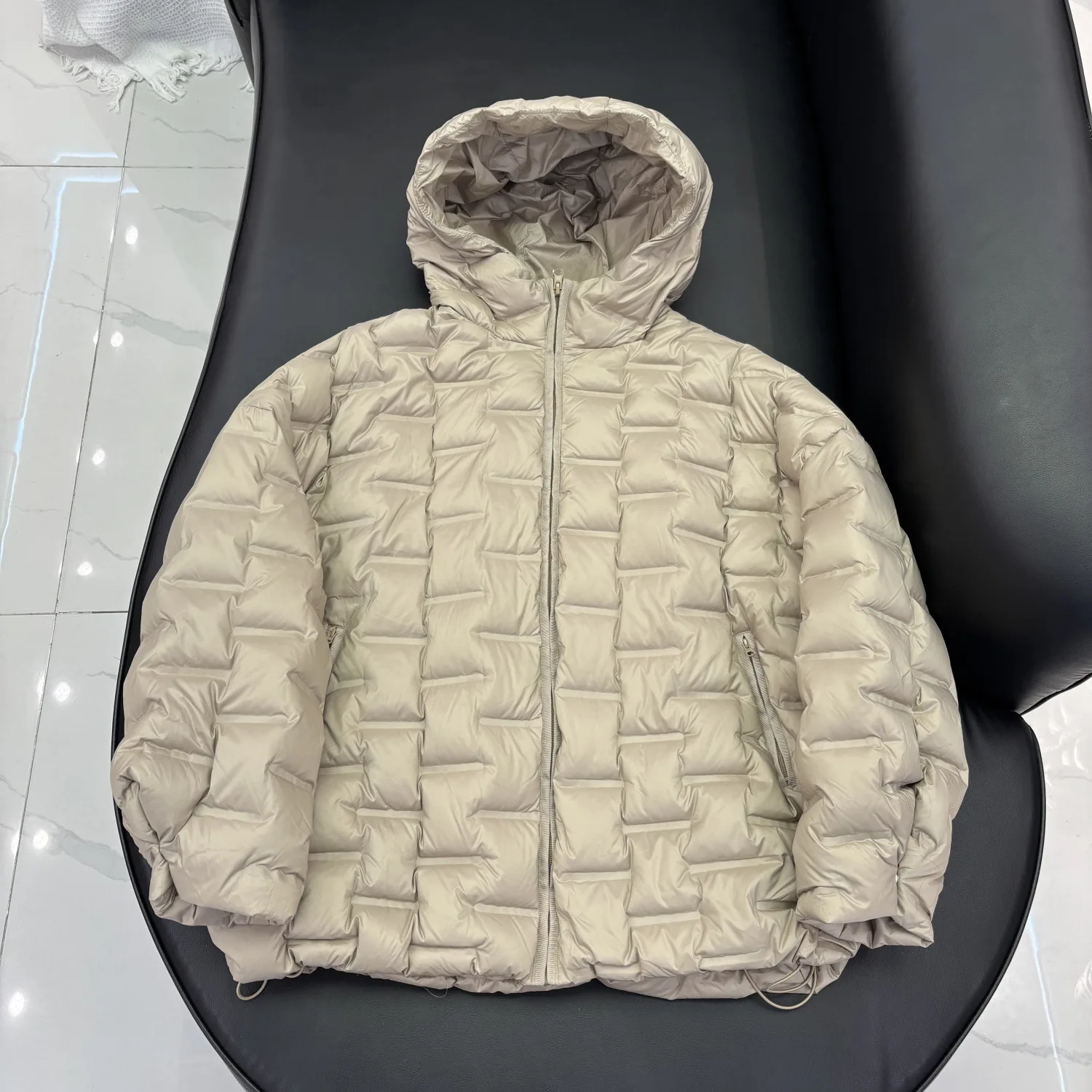 

Женская теплая свободная водонепроницаемая куртка на шнуровке с капюшоном, зимняя пуховая куртка, женская теплая пуховая куртка из белого утиного пуха, пушистая парка, верхняя одежда