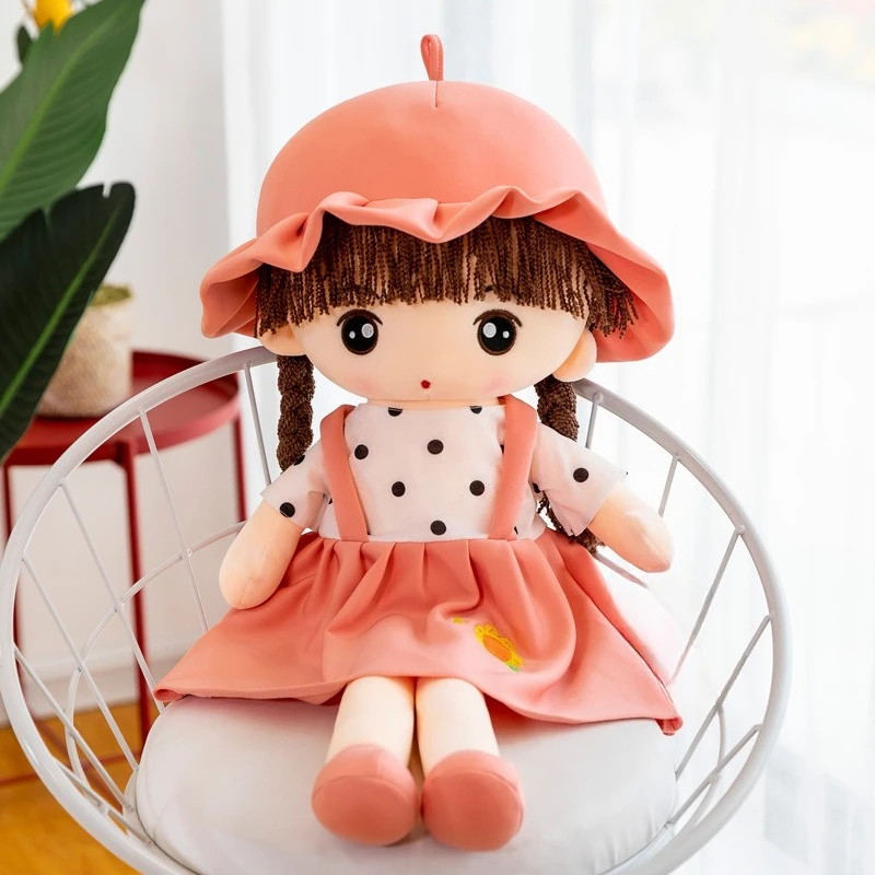 45cm Super Kawaii Plush Girls Doll with Clothes Kid Girls Baby Appease Toys Stuffed  Plush Toys for Children Gift - view 4