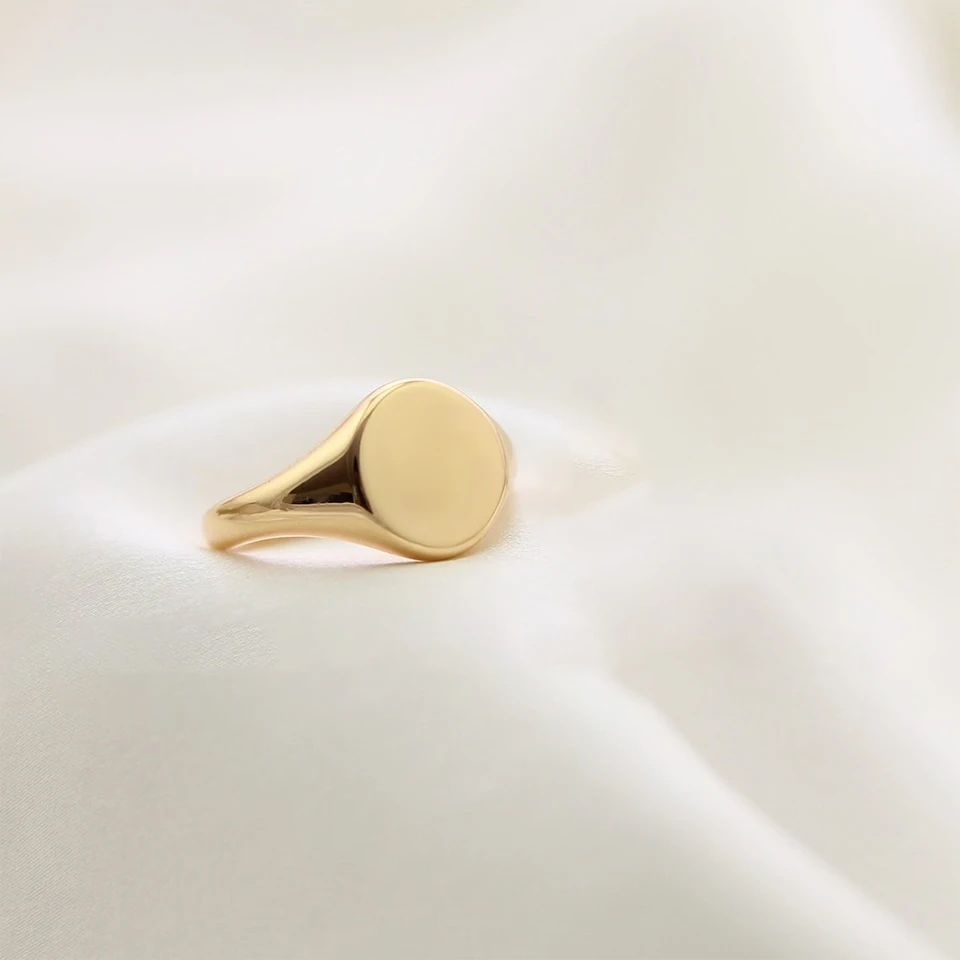 EMANCO Edelstahl Punk-Stil Minimalistischer Runder Ring Vergoldet Damenringe für Partys und Festivals – Detail 10