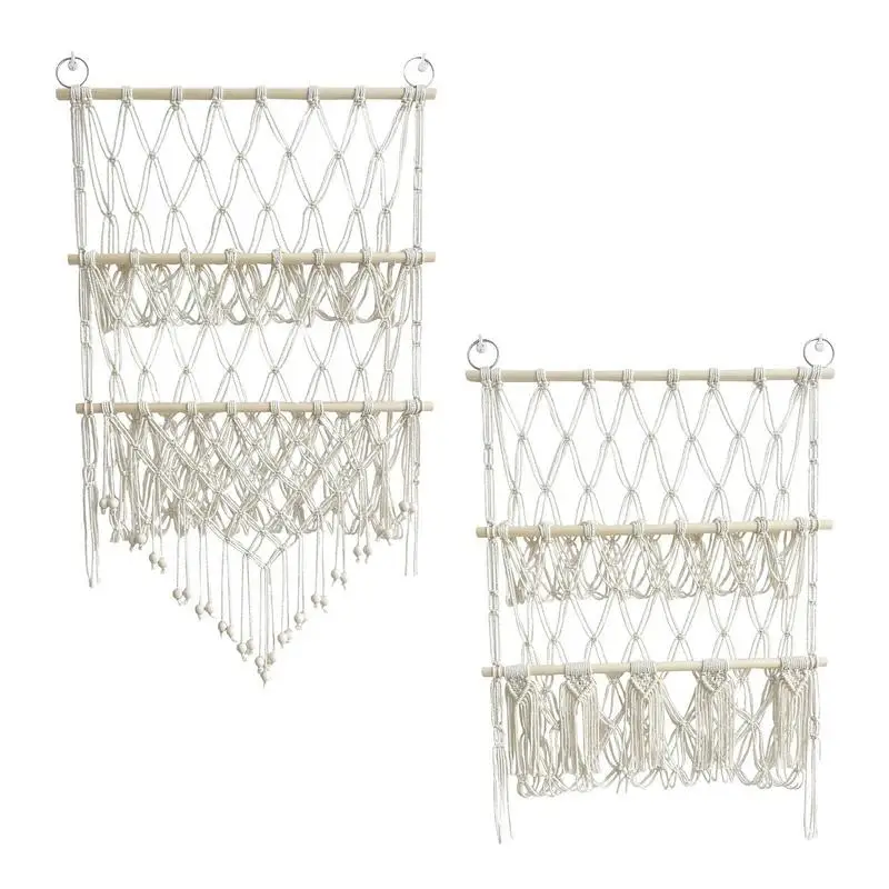 

Double Layer Macrame Hammock Net Toys Storage Boho Decor Children Room Toys Stuffed Animals Toys Hammock Net Organize Storage