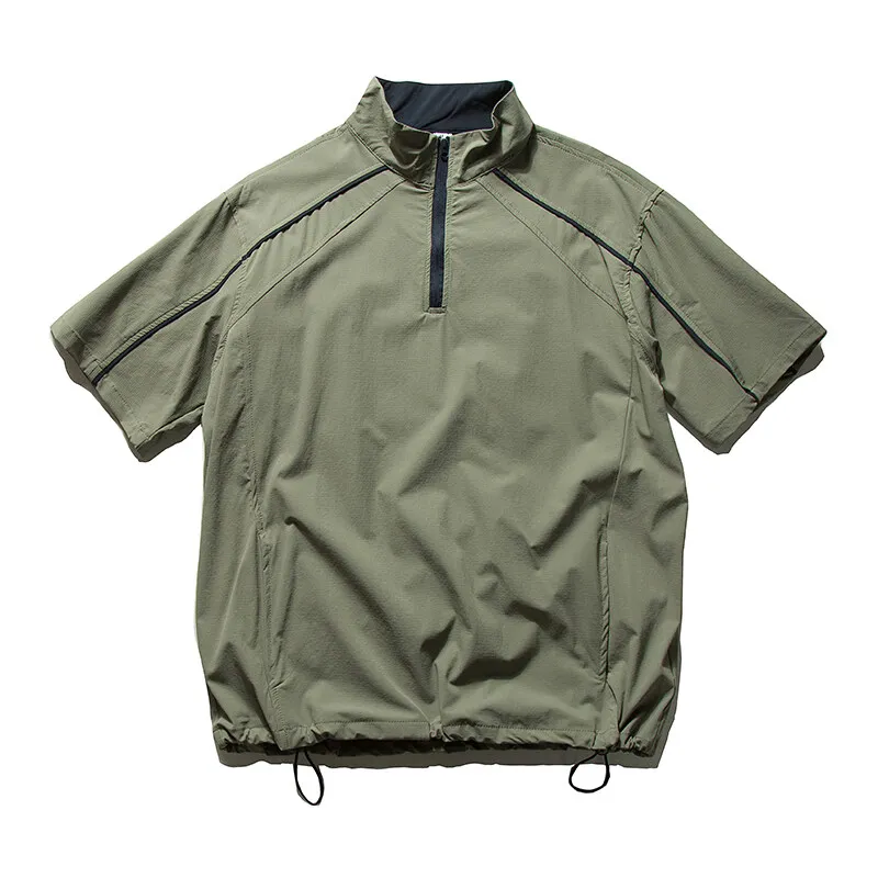 Summer Japanese Streetwear Cityboy Casual Short Sleeve Track T-shirt Men Outdoor Cycling Quick Dry Techwear Sports T Shirts