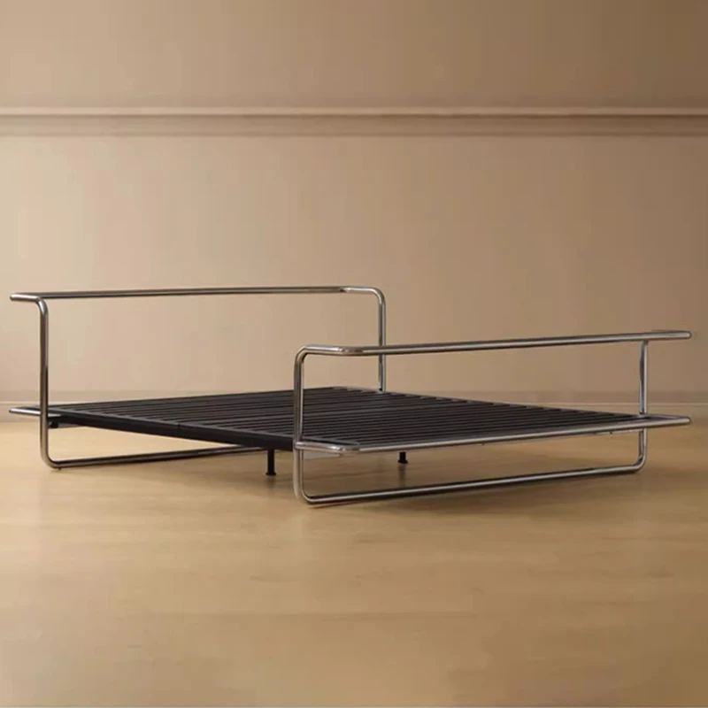 Modern Queen Bed Frame 157/187*207*69cm, Iron Steel ,Metal Bed ,Bedroom Furniture, Easy Assembly Vintage ,Sturdy and reliable
