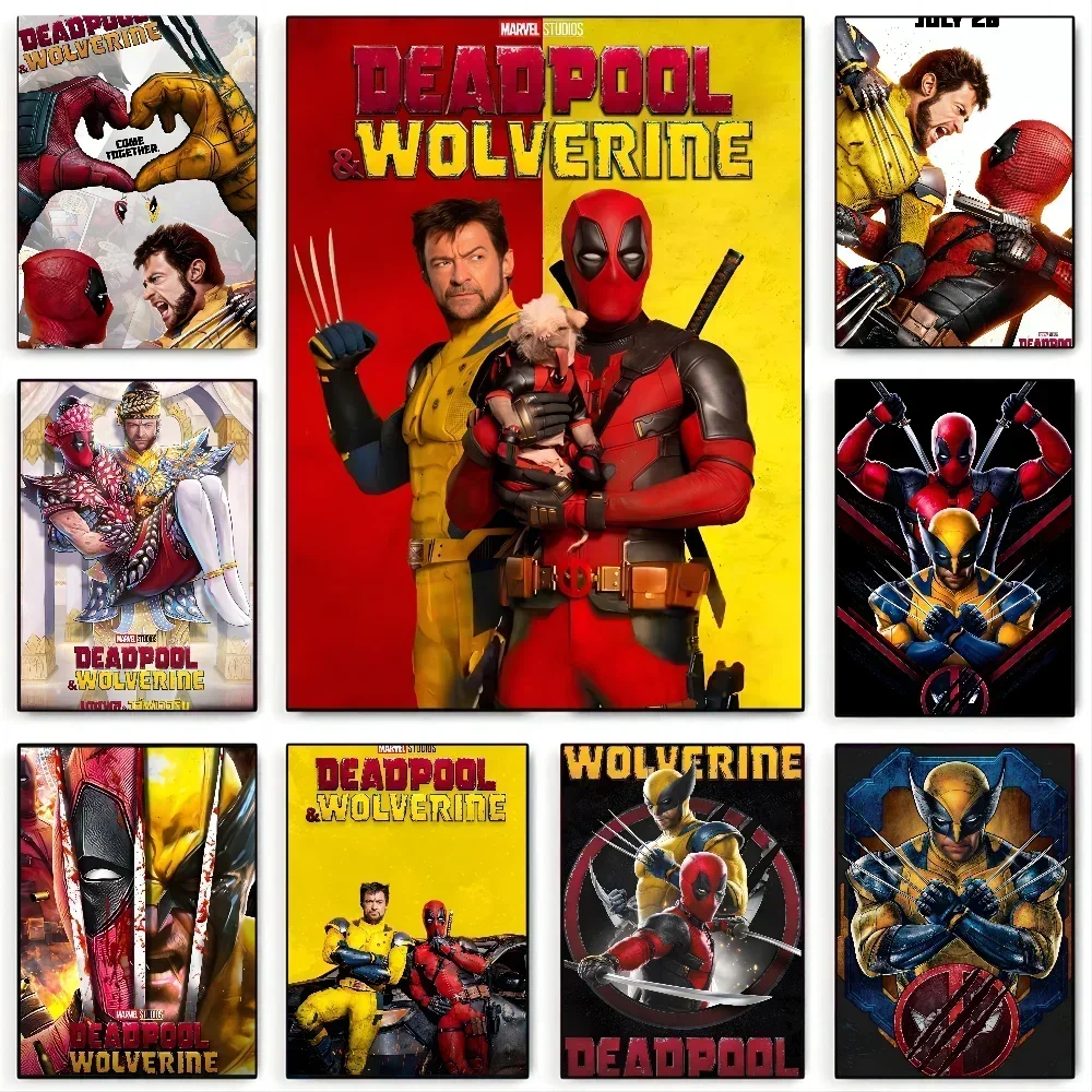 

Marvel Movie Deadpool and Wolverine Wall Art Posters Superhero Home Decor Canvas Painting Picture Prints Artwork Mural Prints