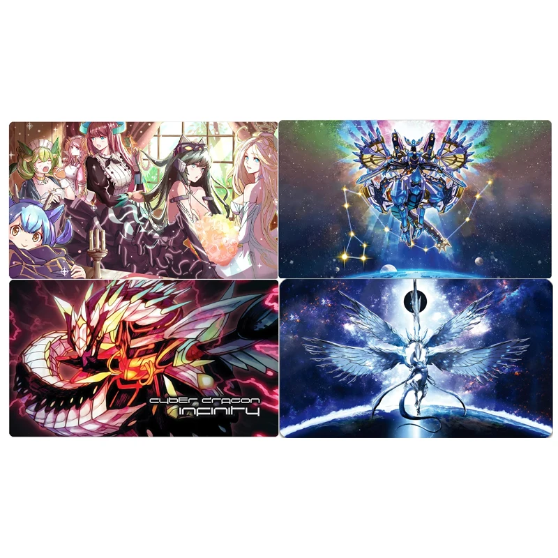 600X350X2Mm Diy Yu-Gi-Oh! Egyptian God Card Battle Mat Stardust Dragon Single Player Board Game Card Duel Board Combat Pad