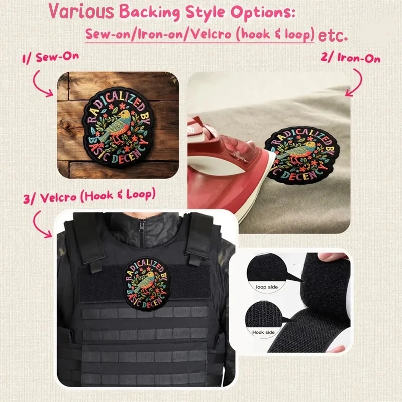 

Personalized Embroidered Patch Custom Text Logo Iron On Patches Fishing Lover DIY Gifts Applique For Clothes Hats Backpacks