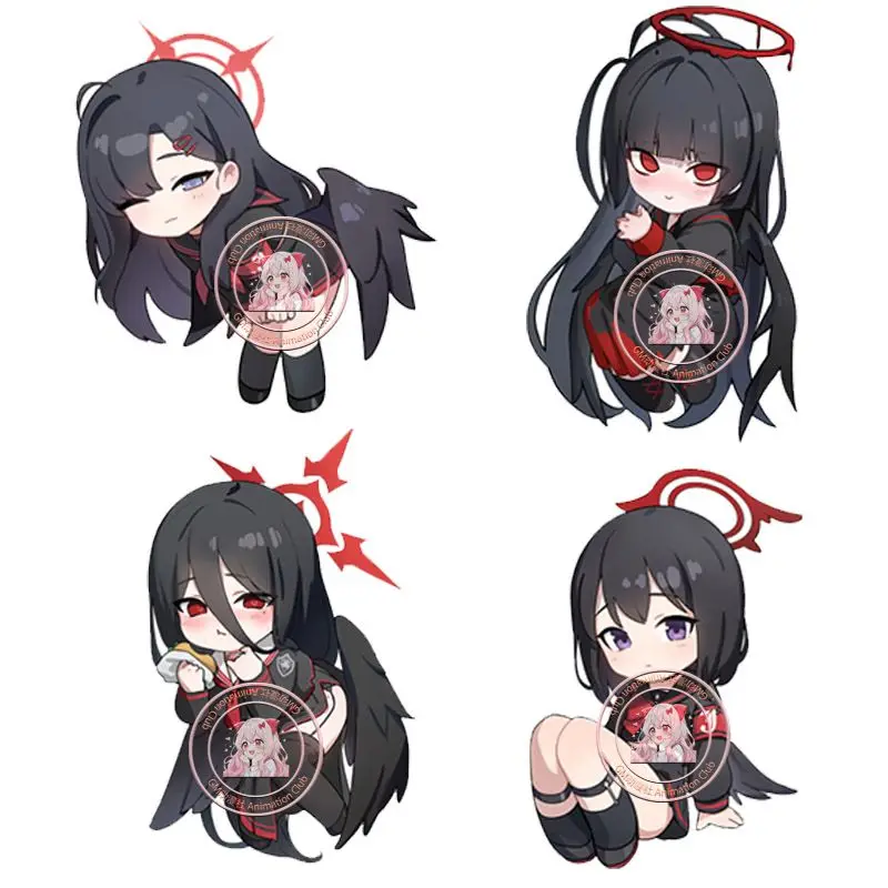 Anime Blue Archive Keychain Cartoon Figure Nakamasa Ichika Shizuyama Mashiro Acrylic Badge Pendant Keyring Jewelry Accessories