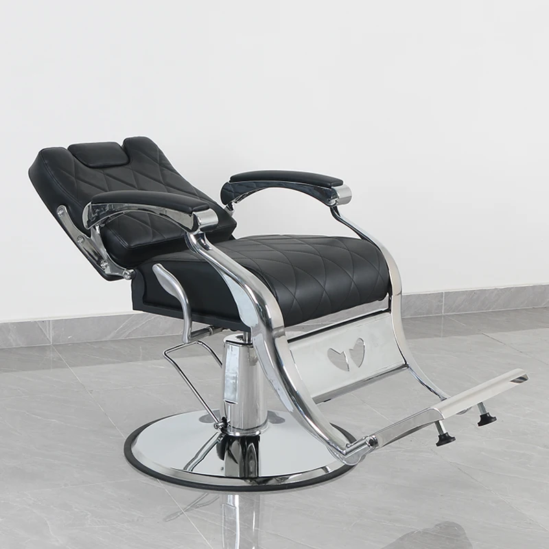 Silla alta De cuero con ajuste De altura, muebles De salón De pedicura, sofá De barbero, trabajo De negocios, plegable, para el cabello, Spa