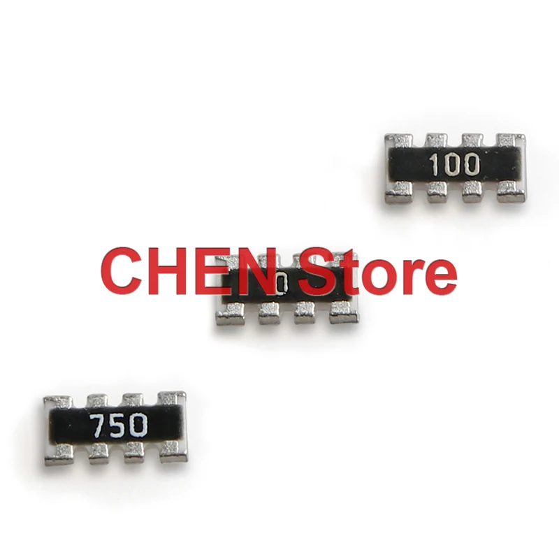 Imagem -02 - Rede Resistor Smd Array 2.2 3.3 4.7 5.1 6. Resistor de Rede 10 20 30 33 47 56 75r Smd Ohm Smd 100 Pcs Novo 0603