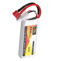 ZOP Power 7.4V 2200mAh 35C 2S Lipo Battery T Plug for Wltoys 124019 144001 10428 10428A/B/C/A2/B2/C2 K949 RC Car