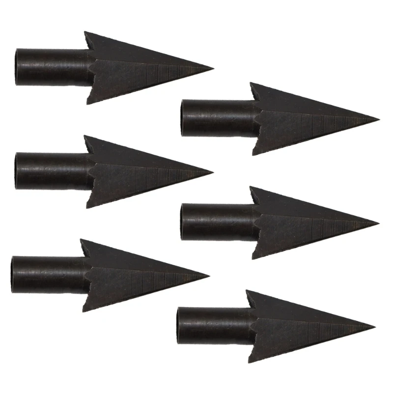 

6Pcs Hunting Tip Broadheads Traditional Metal Archerys Arrowheads Head Point Tip for Wood and Bamboo