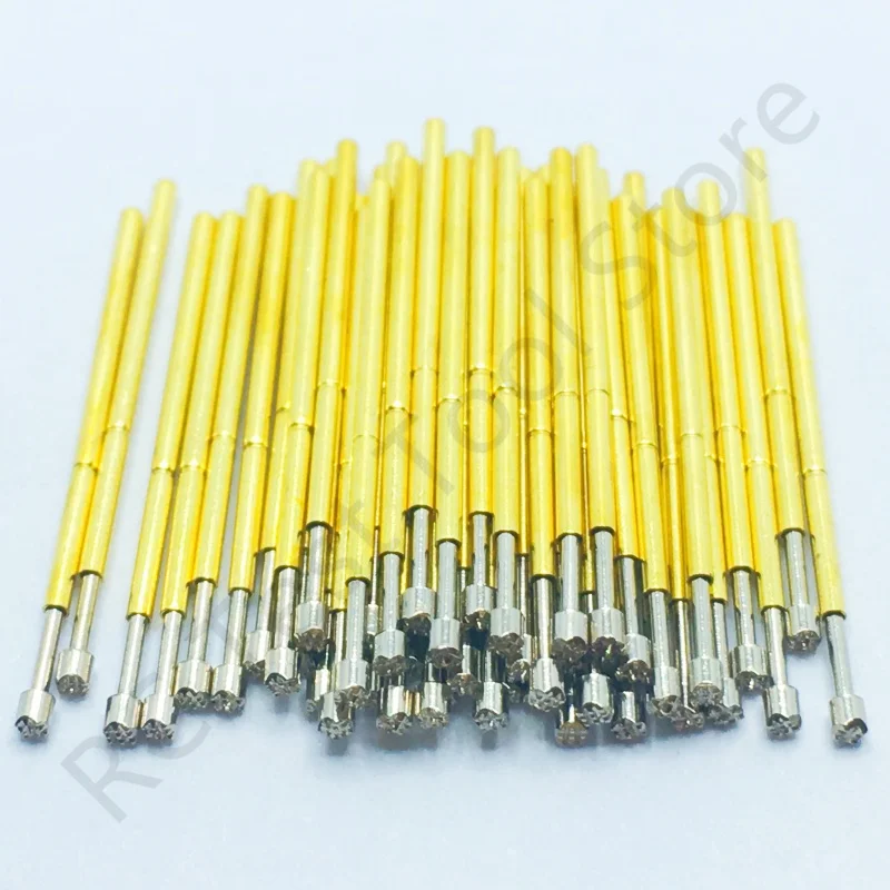 100PCS P50-H2 Spring Test Probe Test Pin Pogo Pin P50-H Electric ICT FCT PCB Test Tool 0.90/0.68/16.55mm Needle Serrated Tip