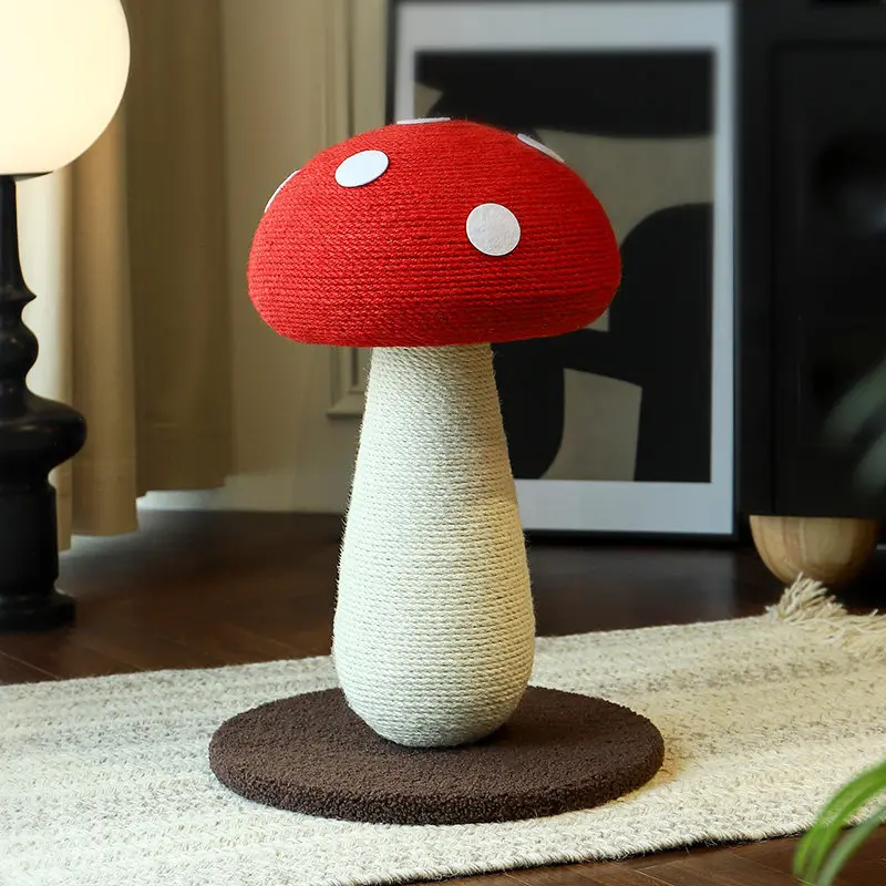 

Cat scratching board cat climbing frame integrated red mushroom cat scratching column sisal resistant to scratching