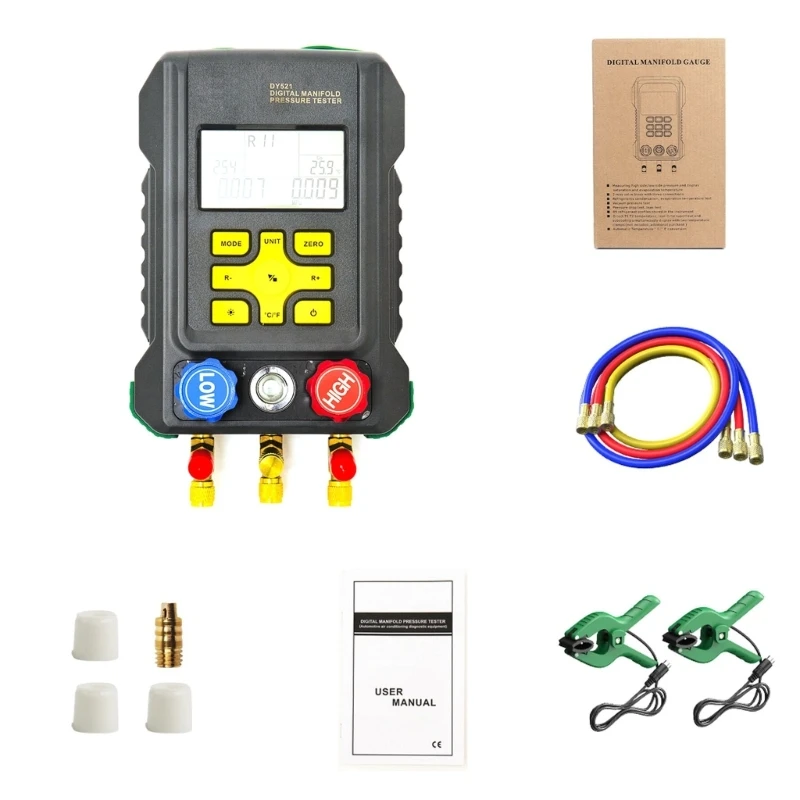 

Refrigerantion Digital Manifold Meter HVAC Gauge Pressure Temperature Gauge