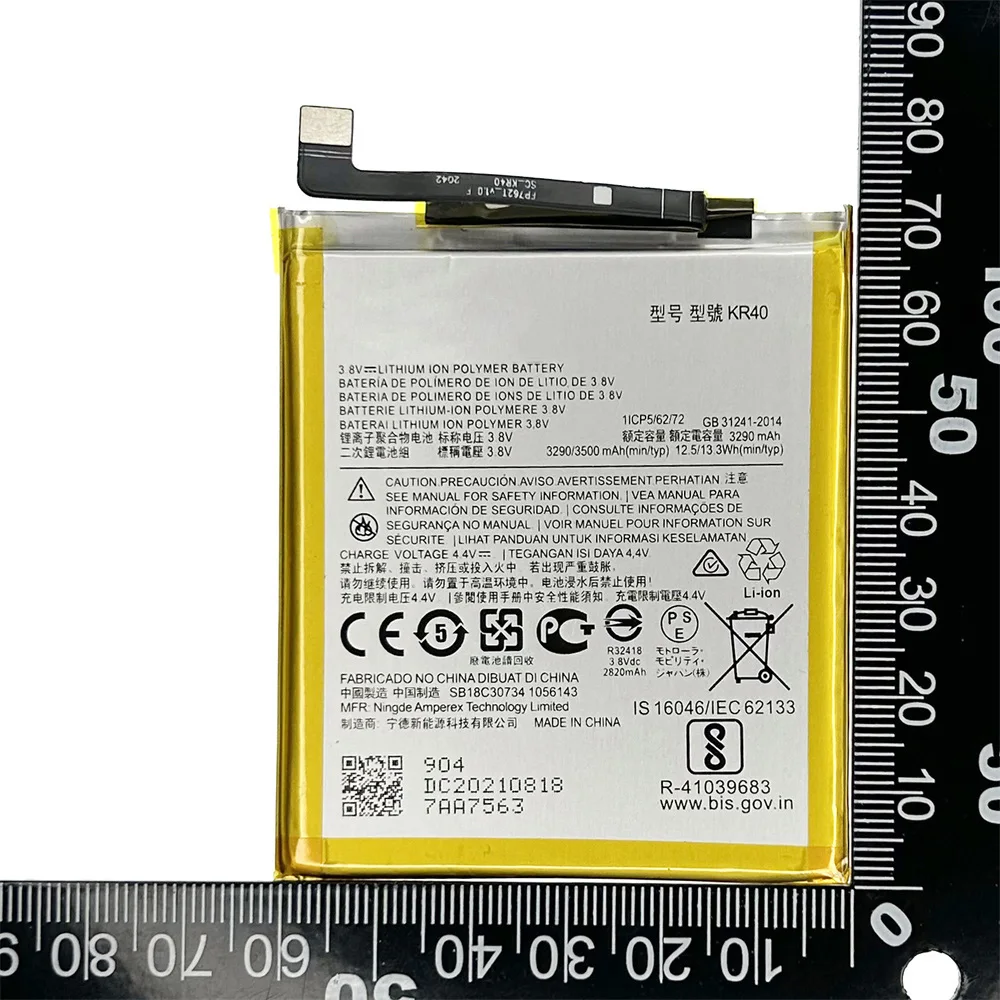 Original New Genuine KR40 Battery For Moto One Action XT2013-1 / One Vision XT1970-1 Replacement Smart Phone Batteira Batteries