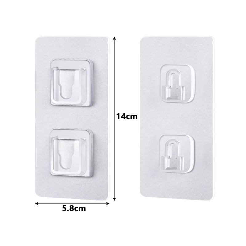 Multi-purpose Transparent Hooks Double-sided Adhesive Wall Hooks Waterproof Clothes Hats Towel Hooks Kitchen Bath Door Hooks image 6