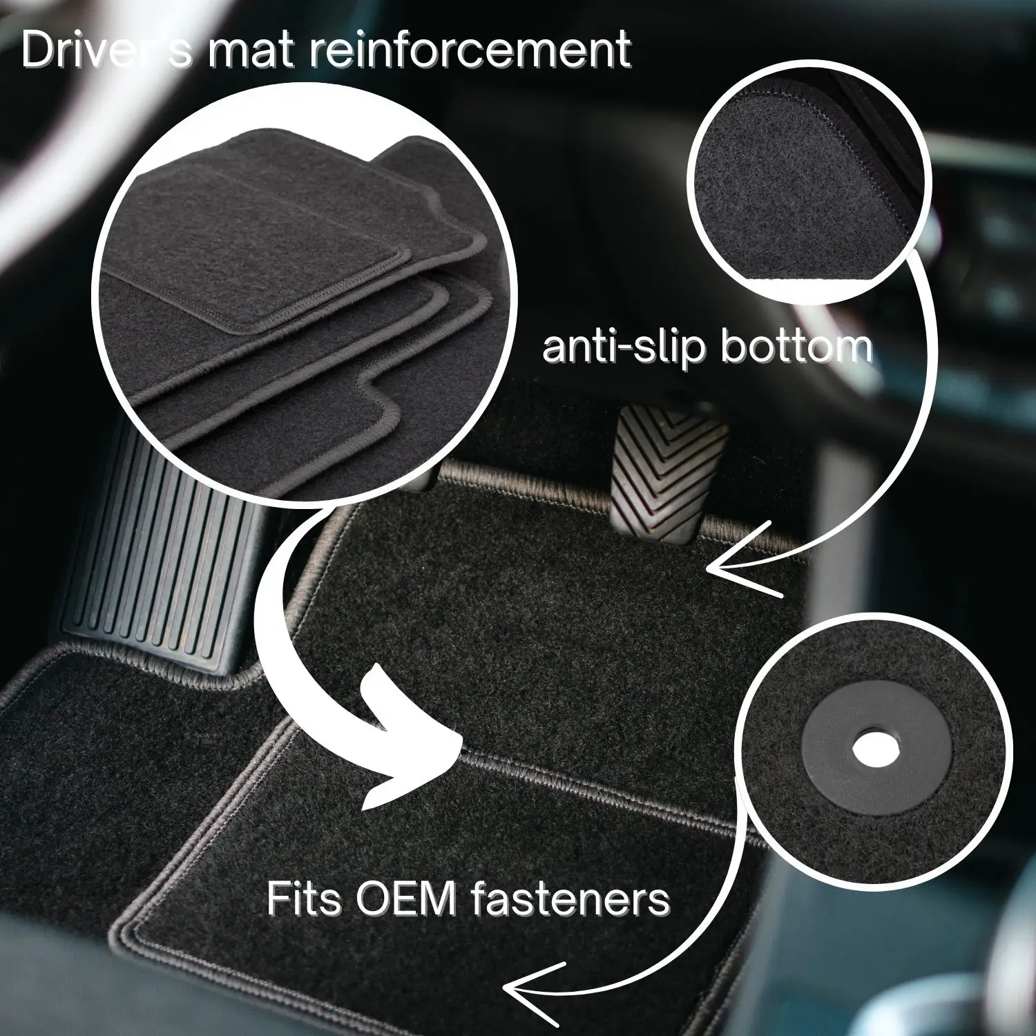 Картина 3: Автомобильные велюровые коврики для кабриолета Mini Cooper II R57 (2006-2013) - графит (4 шт)