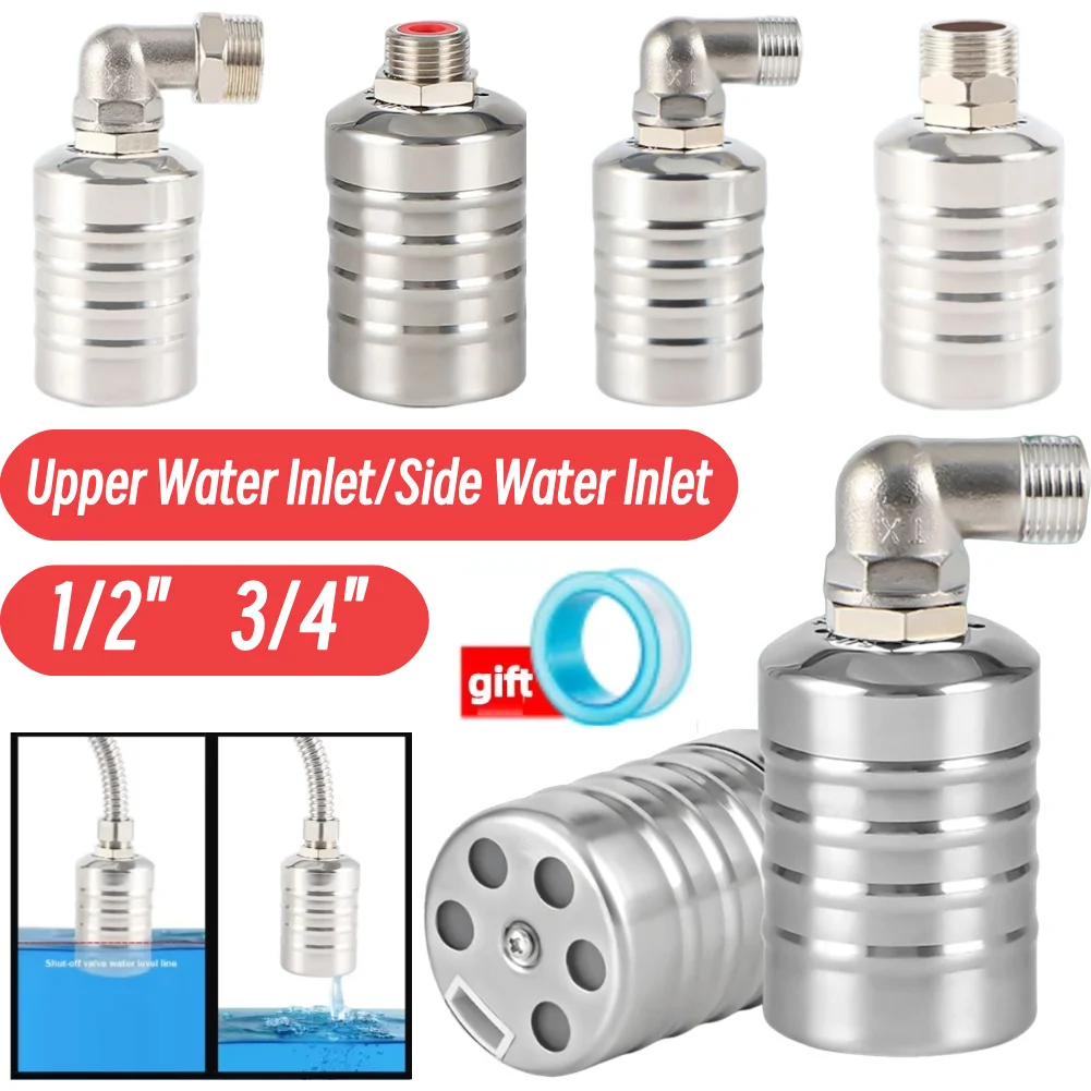 Mini válvula de bola flotante de acero inoxidable, válvula de Control de nivel de agua automática, resistente al agua, resistente a la corrosión para restaurante en casa