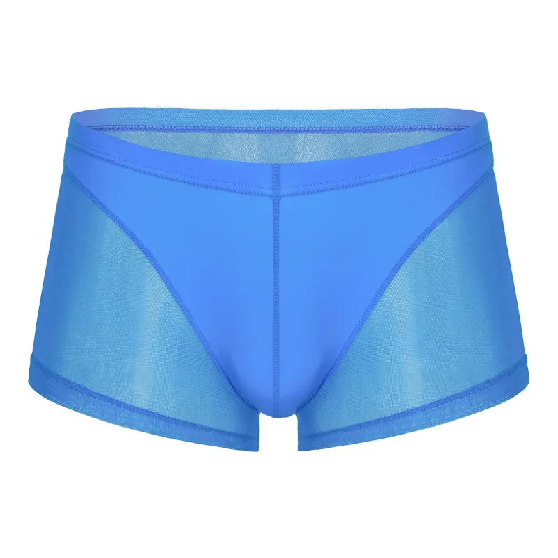 Spot thin men's underwear Japanese mesh translucent high elastic low waist breathable boxers wholesale F1303