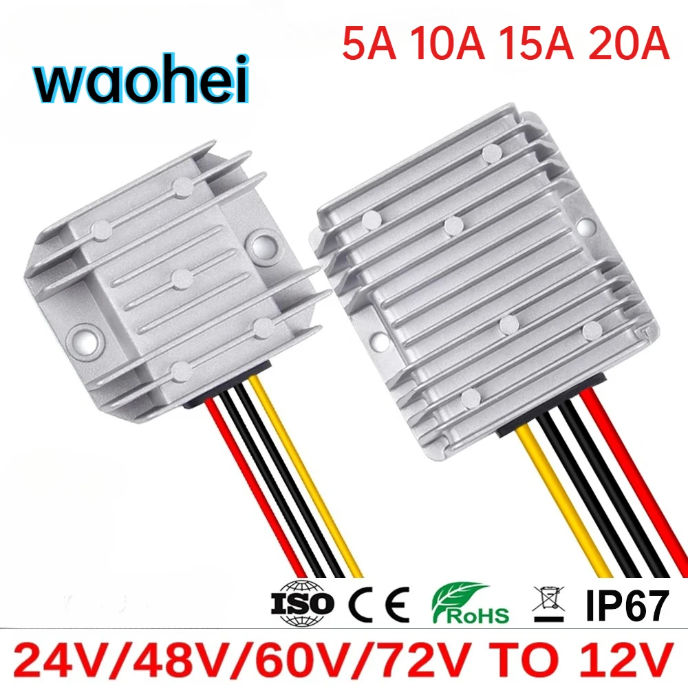 DC-DC Buck Wandler 72V Auf 24V 15A – Spannungsregler Für 36V/48V/60V/72V Zu 24V – Stabil & Leistungsstark