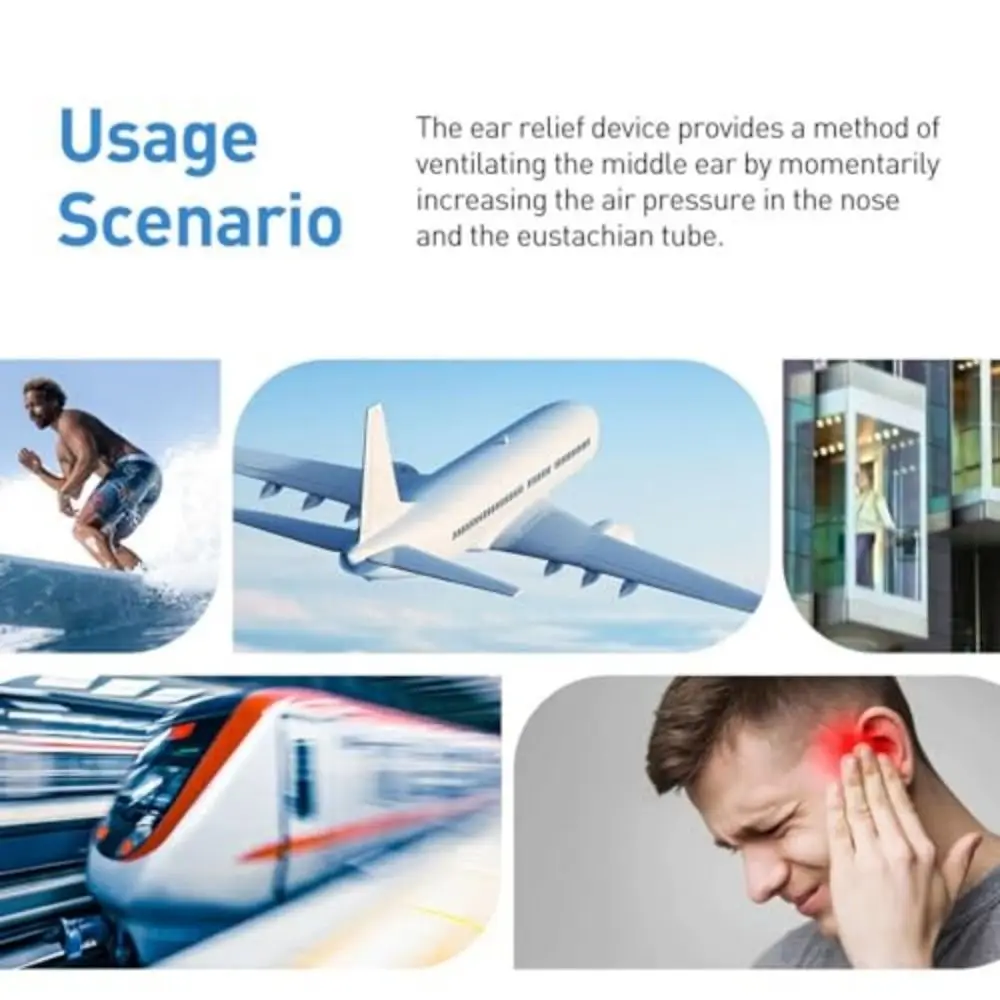 Rechargeable Ear Pressure Relief Device Alleviate Tinnitus Portable Ear Pressure Balancer 400 MA Ear Care Device For Travel