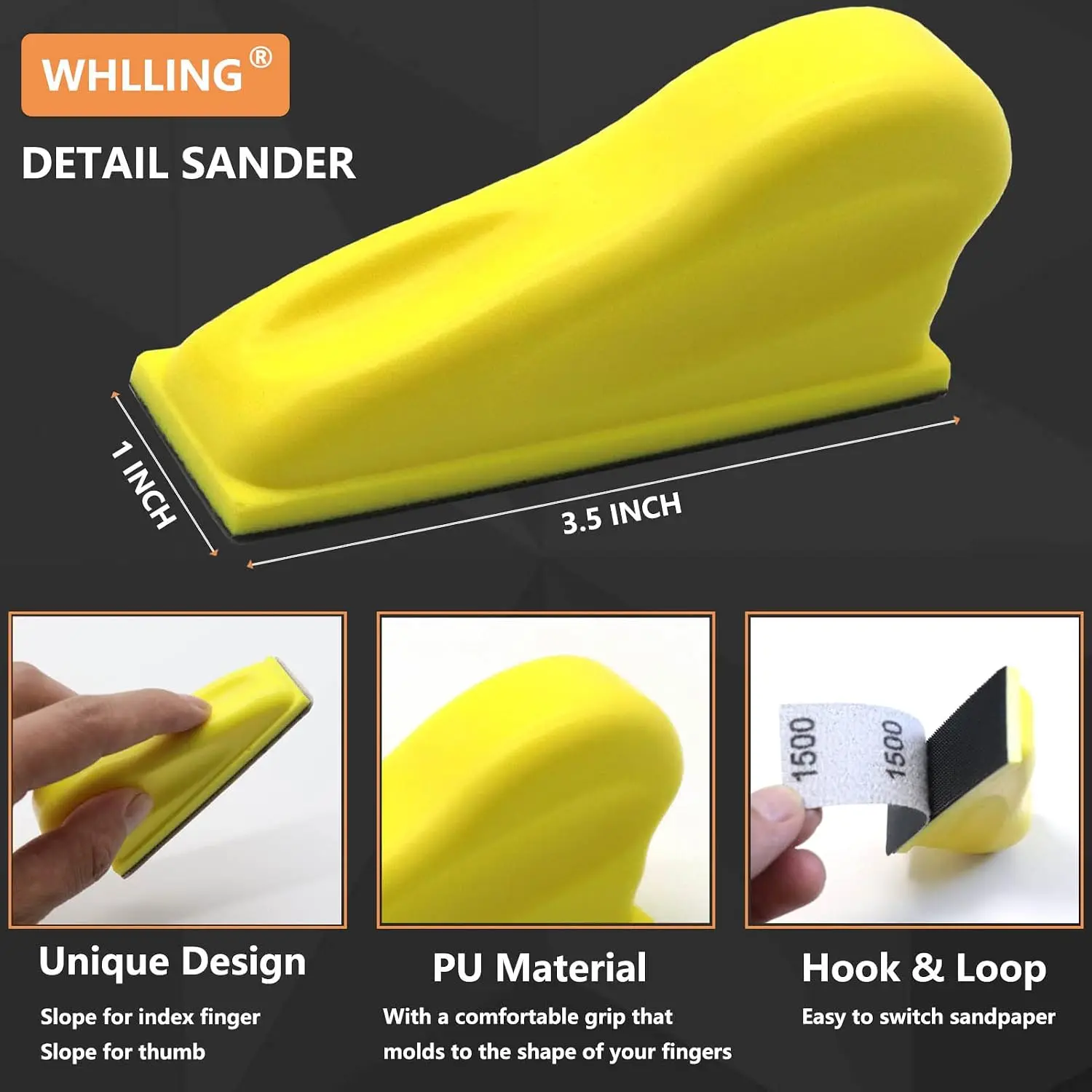 71PCS 3.5”x 1”Micro Sander Tool Assorted Grit for Small Projects Wet Dry, Hook and Loop Detail Sander for Crafts and Woodworking