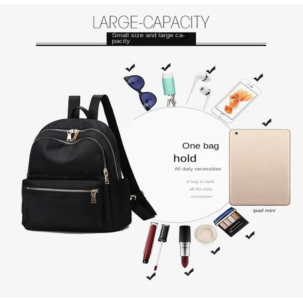 

Новый оксфордский рюкзак Оксфорд, черный с застежкой-молнией, школьная сумка, школьная сумка, сумка для отдыха, студенческий рюкзак