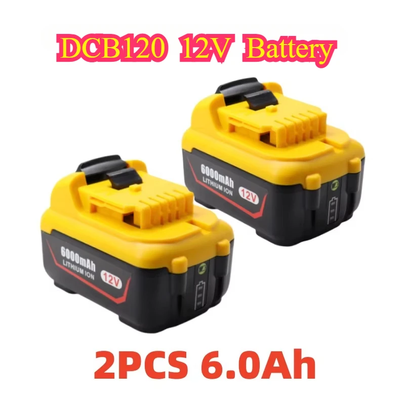 6.0Ah Replacement for Dewalt DCB120 Lithium-ion Batteries 12V 3Ah Battery DCB123 DCB125 DCB124 DCB122 DCD710 Power Tools Battery