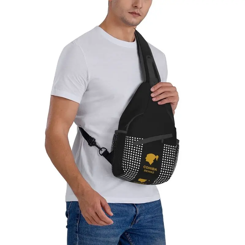 Cubaanse Cohiba Sigaren Sling Crossbody Borsttas Mannen Koele Schouder Rugzak Voor Wandelen