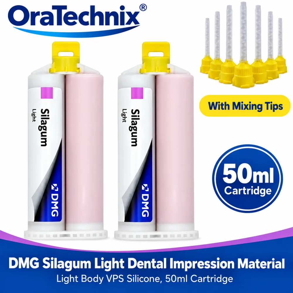 50ML Silagum DMG Dental Silicone Soft Putty A Light-Body VPS Dentistry Impression Material Kit Heavy Body Rubber Dentist Supply