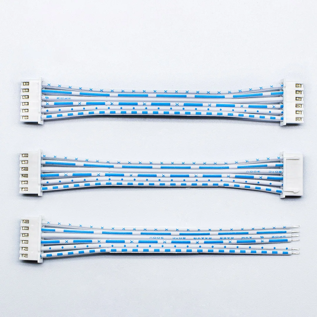 1-10M UL2468 Płaski kabel taśmowy 26/24AWG Ekran wyświetlacza LED 2,54 mm Niebiesko-biały terminal PVC Linia przyłączeniowa 6P 7P 8P 9P 10P12P — zdjęcie 4