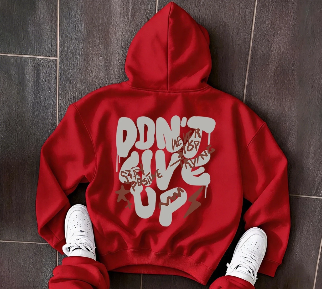 Men's Fall-winter Hooded Sweatshirt, Casual Sporty, Comfortable Versatile. It Doesn't Abandon Graffiti, Glitter, Letter Prints.