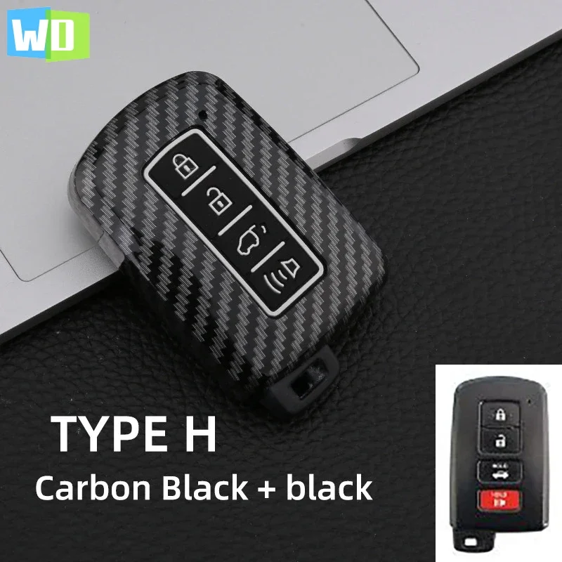 

Carbon Fiber Car Key Cases For Toyota Alpard Vellfire HV Noah Voxy Esquire Sienta 2 3 4 Buttons Smart Remote Fobs Protector Cove