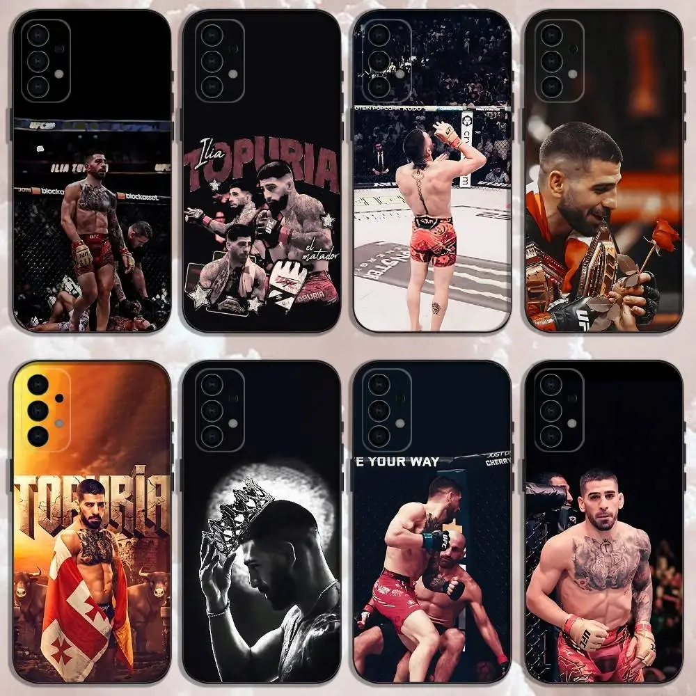 

I-Ilia Champion T-Topuria Phone Case For Samsung Galaxy A73,31,32,72,41,53,52,71,22,5G,Note,J7,8,9 Soft Black Cover