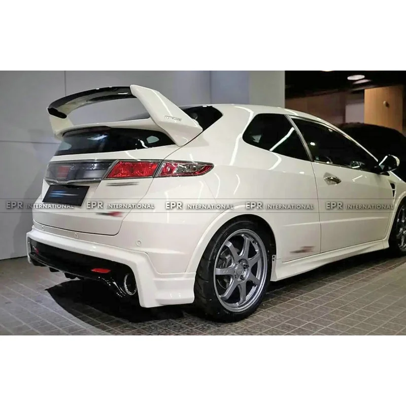 

For Honda Civic FN2 FN Type R Rear Bumper - MUG Style with Exhaust Tip [Rear Bumper Cover, Bumper with Exhaust, Back Bumper]