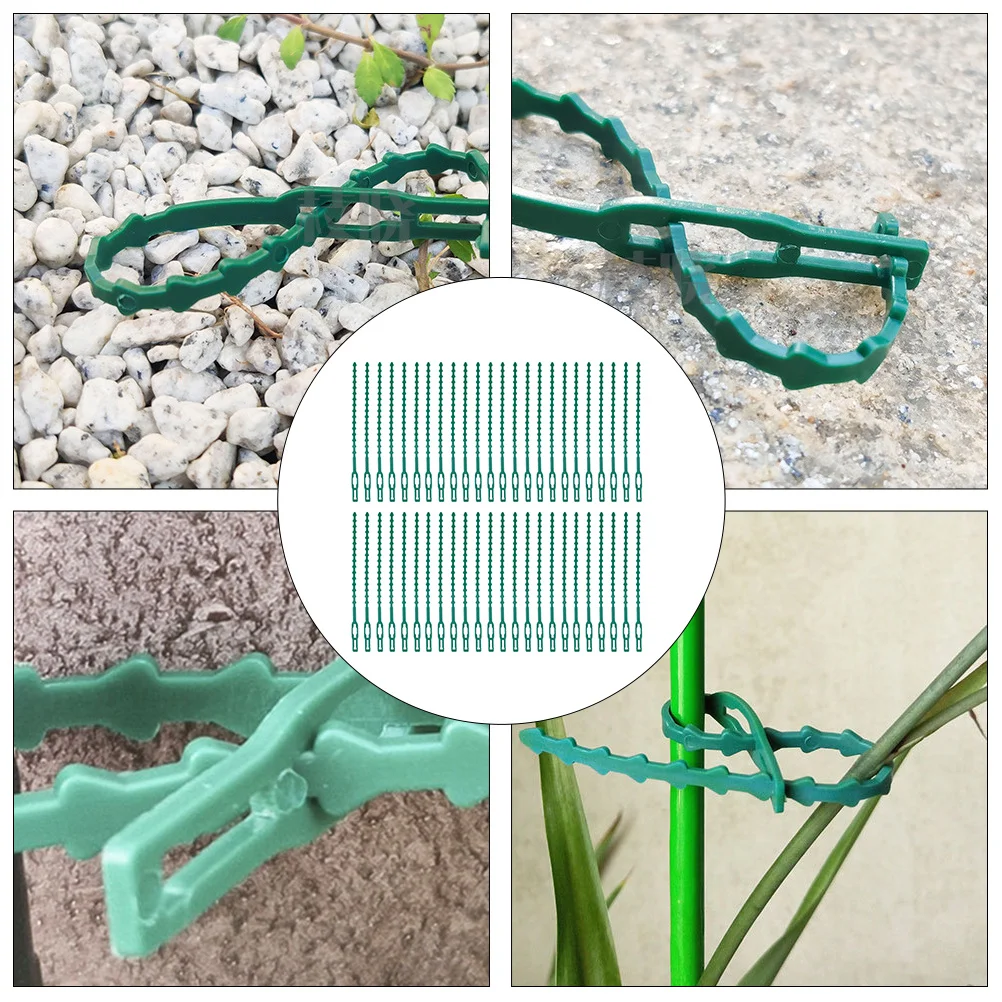 150 قطعة ربطة عنق نباتات الحديقة لتسلق النباتات دعم خط تثبيت الروطان البستنة نباتات الروطان البلاستيكية تحديد ربطات كابل