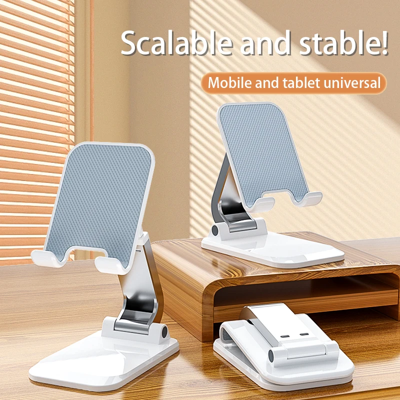 Foldable Desk Mobile Phone Holder Stand For IPhone IPad Xiaomi Adjustable Desktop Tablet Holder Universal Table Cell Phone Stand