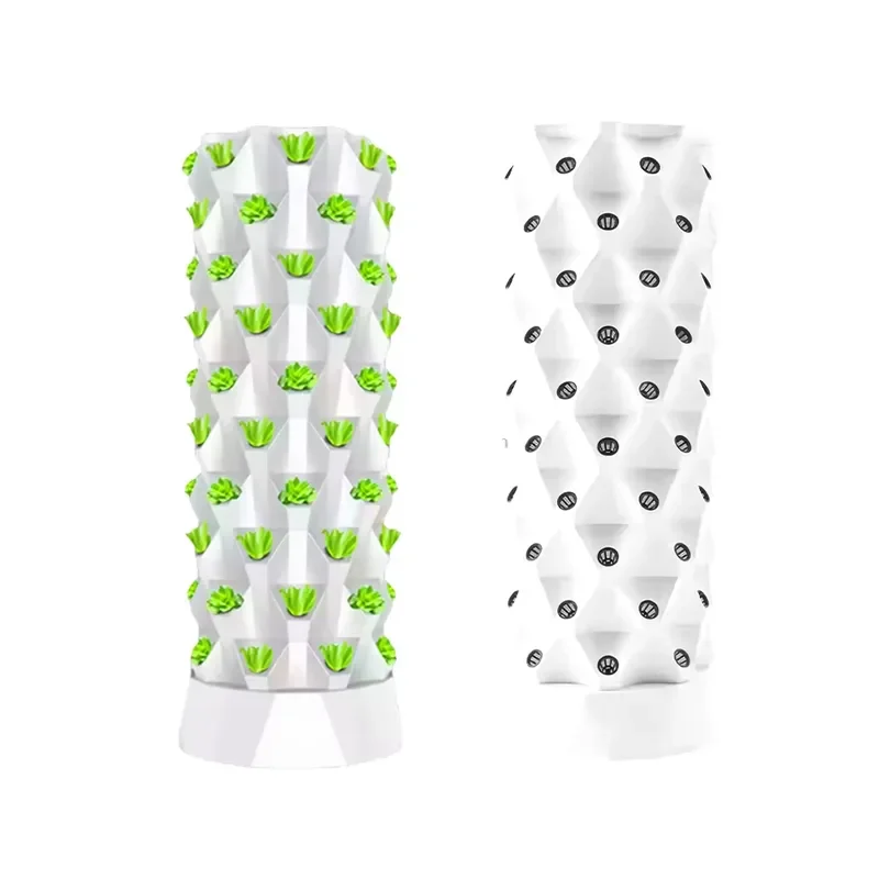 NEW Modern Design Indoor Hydroponic Aeroponic Planting System Home Vertical Garden Tower Planter