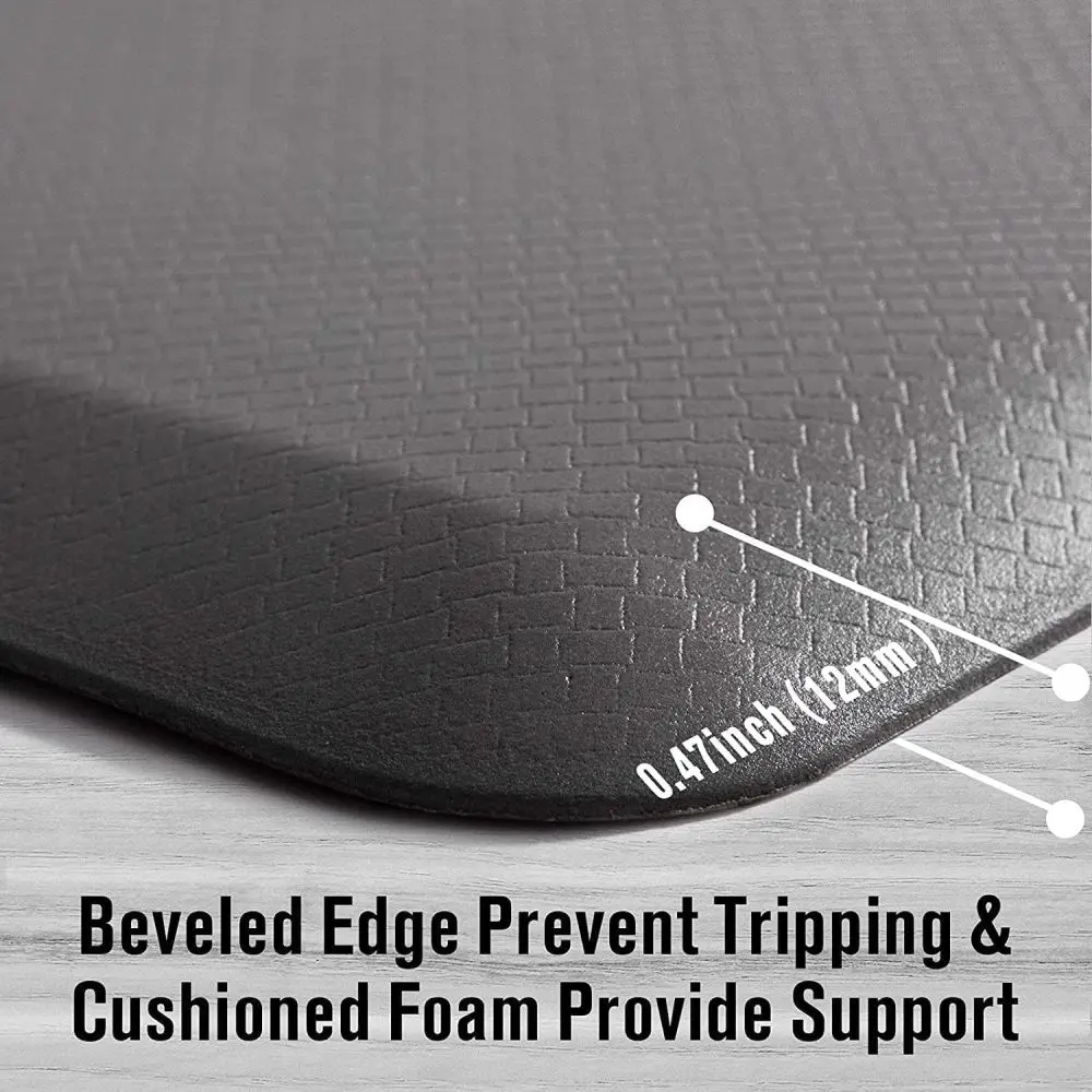 New Anti-Fatigue Standing Mat, Kitchen Mat with PVC Waterproofing, Non-Slip Kitchen Rug