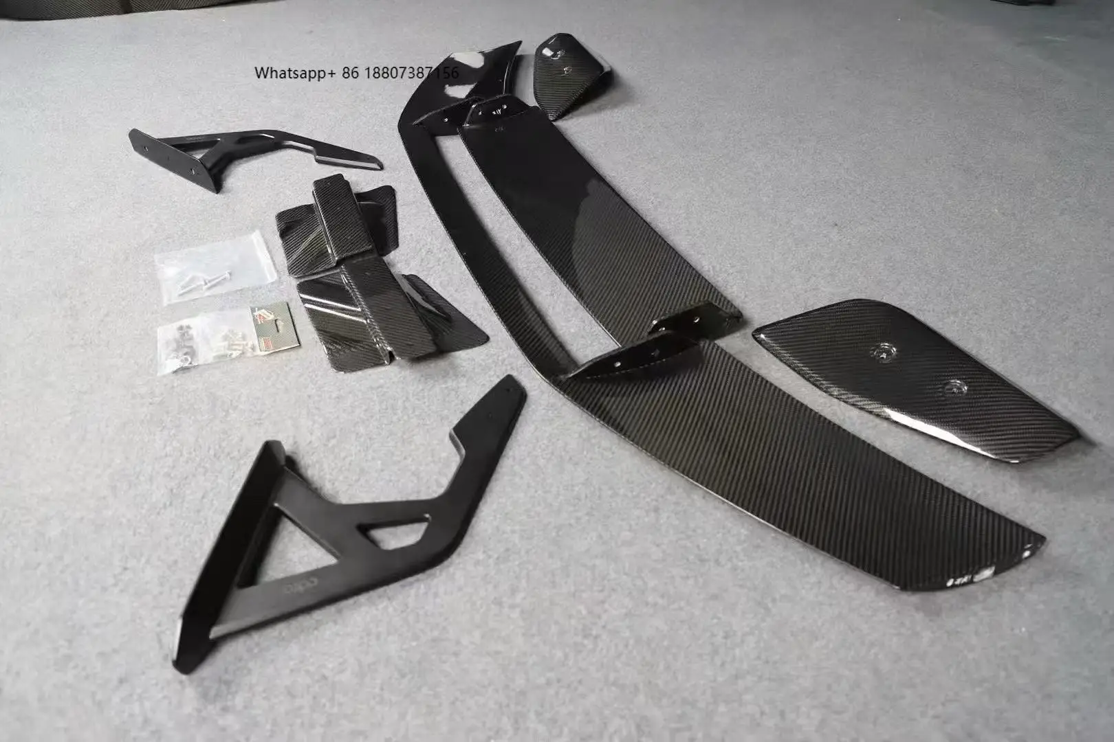 

For M3/M4/M2 G80/G82/G83/G87 2 Series M240i Rear Spoiler AD-R3 Style Dry Carbon Fiber Swan Neck with Exhaust Cut-Outs