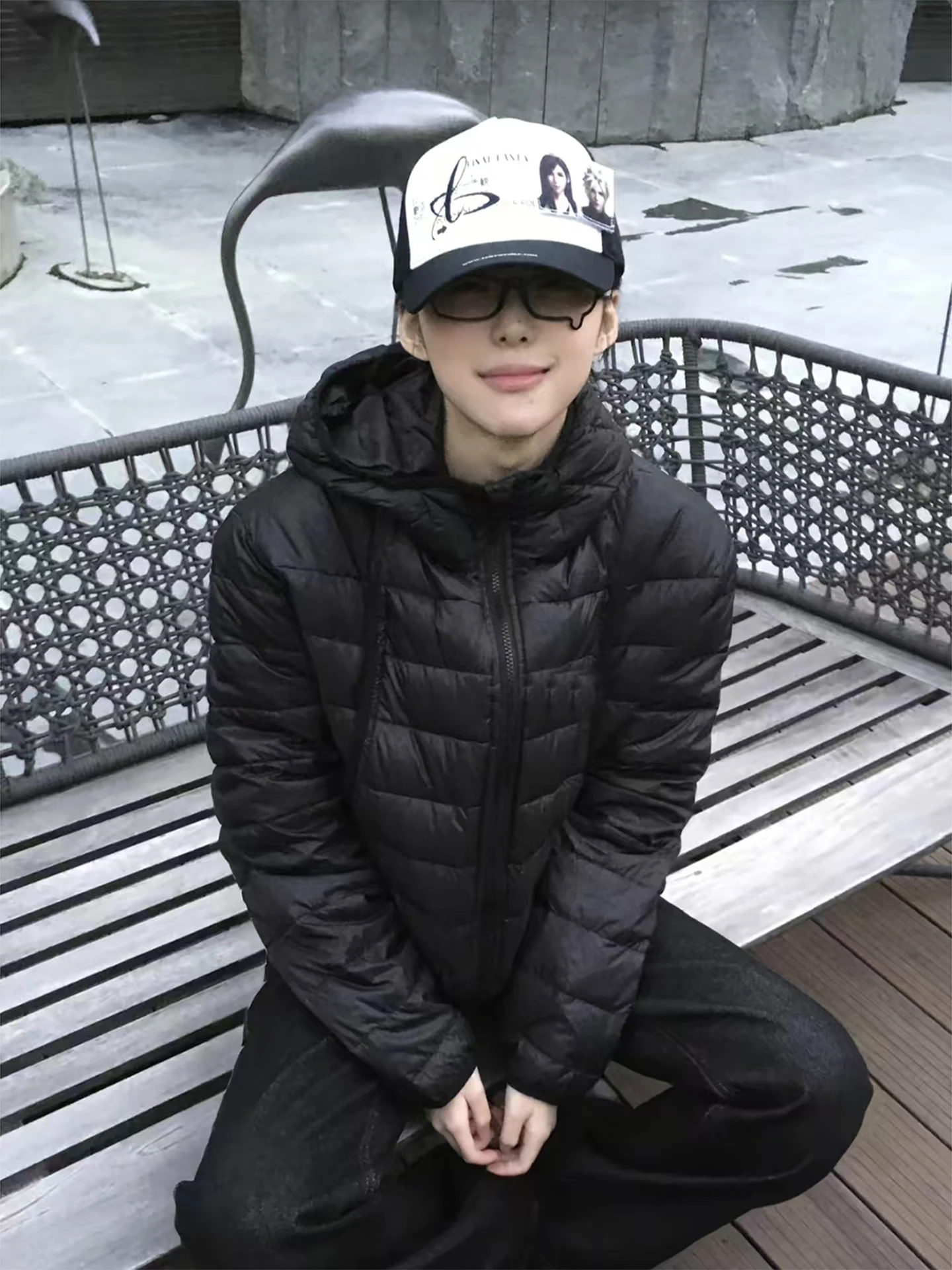 

Bla 90 down Lightweight Warm Hooded ort Cotton Jaet Men's Winter Coat Cleanfit Durable Water-resistant Breathable