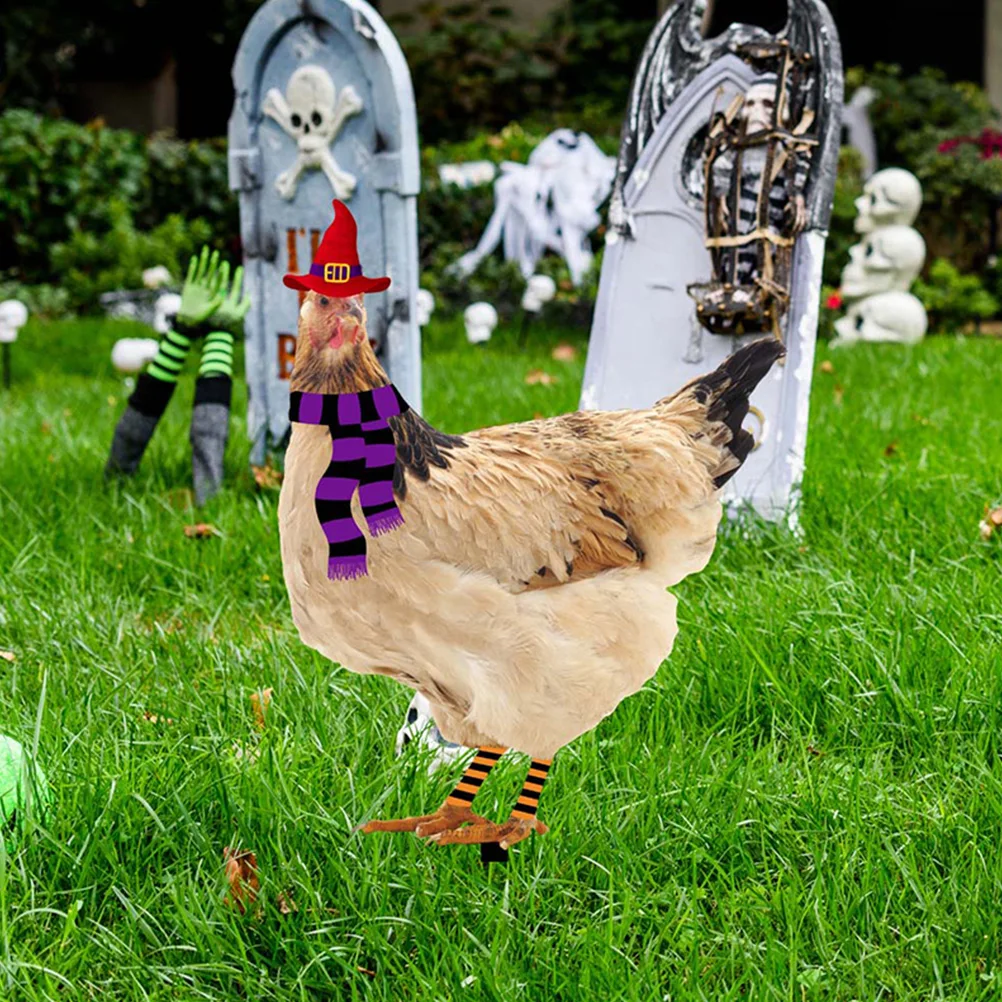 

2Pcs Garden Decoration Chicken Yard Sign Outdoor Lawn Stake Durable Acrylic Garden Accessory Halloween Decor Chicken Yard Sign