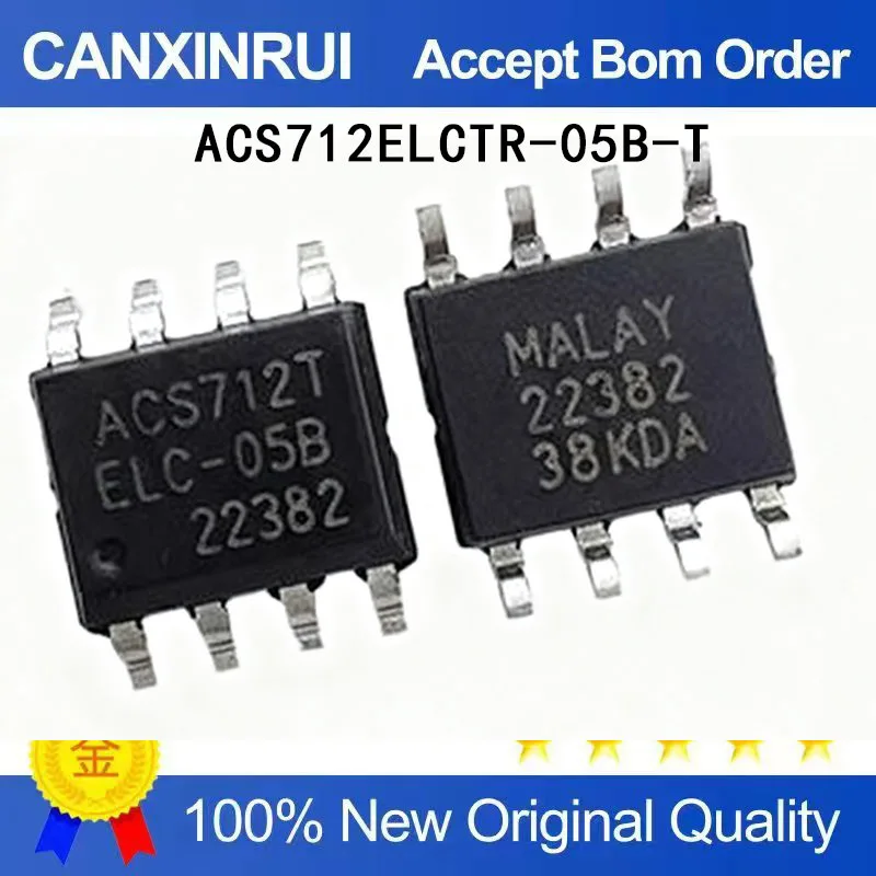 (5-100 Pieces)Brand new original ACS712ELCTR-05B-T silk screen ACS712T SOP8 current sensor IC chip