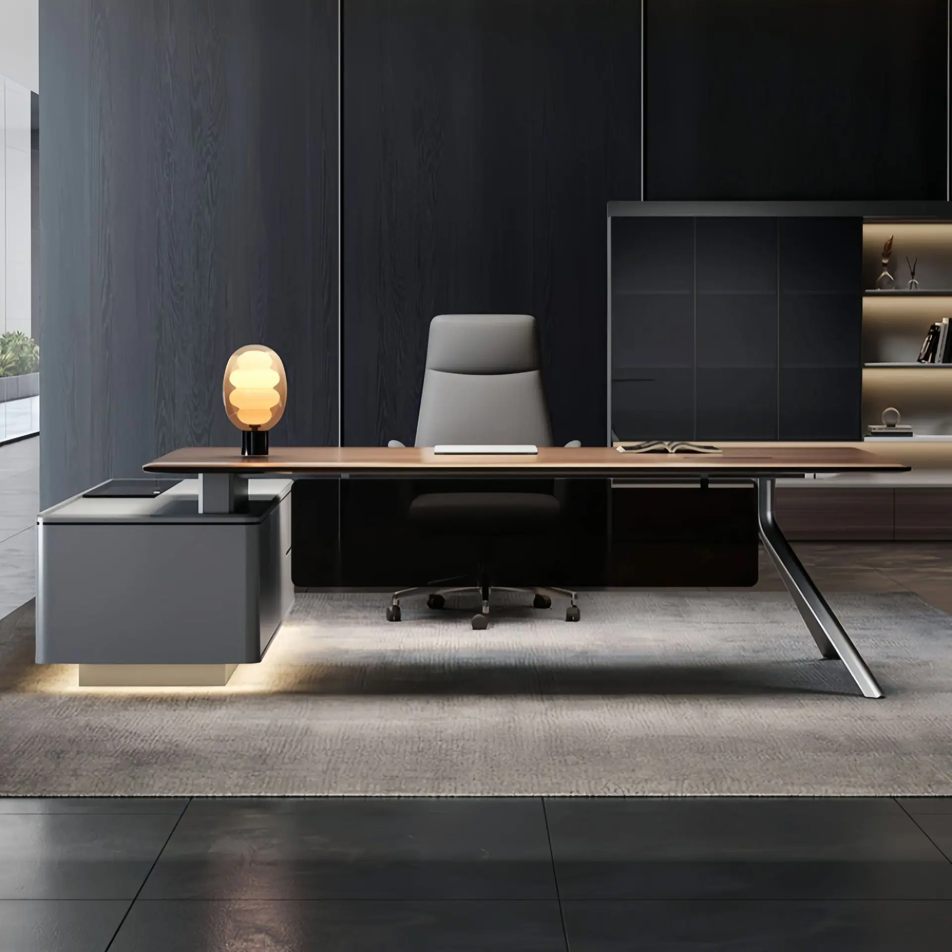 

Light luxury, high-end boss desk, simple and modern supervisor, manager desk, president desk, office desk